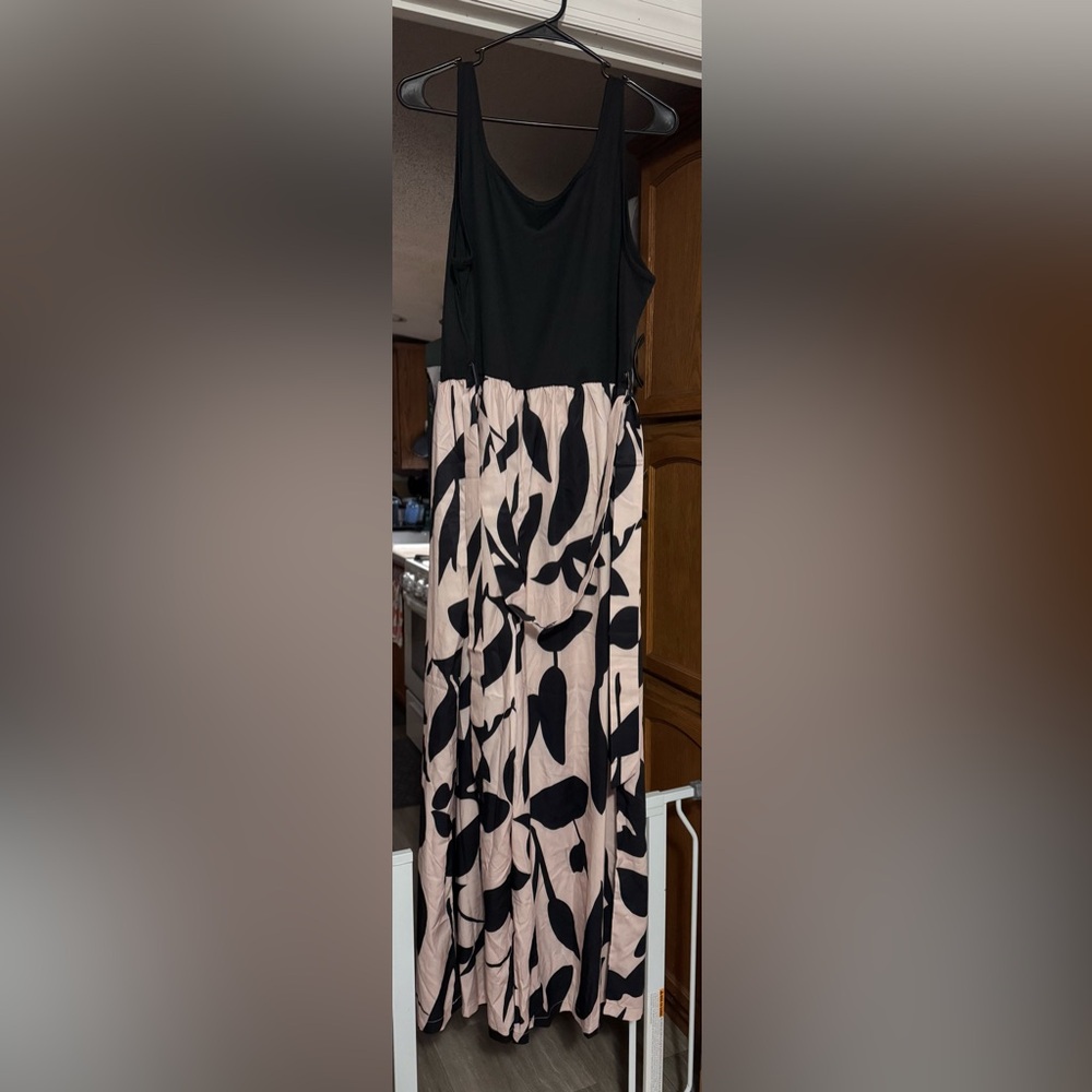 Elegant Black and Pink Jumpsuit